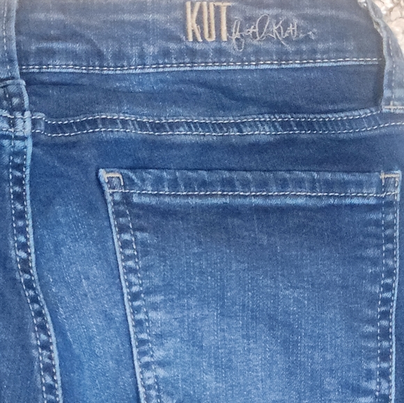 Kut from the Kloth Catherine Boyfriend Raw Hem Ankle Jeans Denim Mid Rise Sz 6 - Picture 4 of 14
